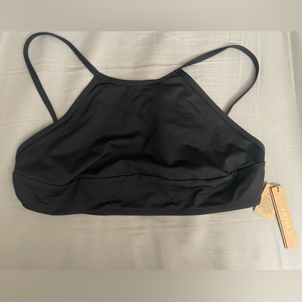 SKIMS high neck swim top black XL